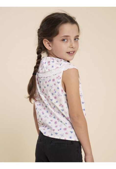 Blusa Niña Mariposa Blanco-4