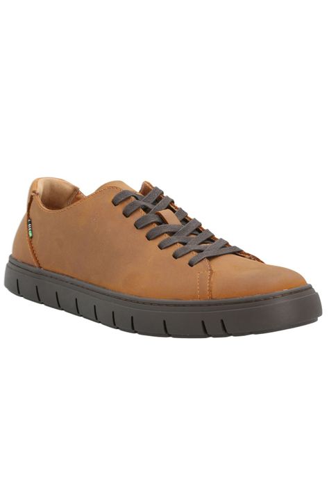 Zapatilla Cuero Hombre Posselt Café -1