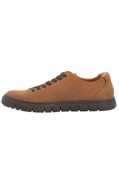 Zapatilla Cuero Hombre Posselt Café -4