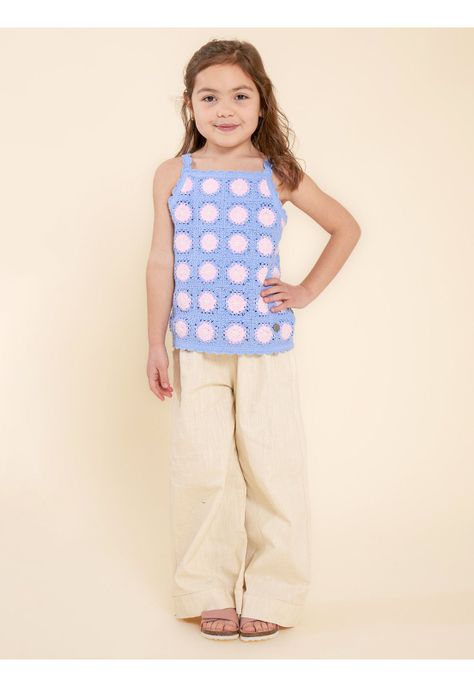 Polera Niña Paz Celeste-1