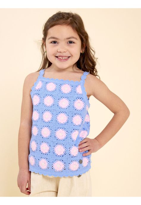 Polera Niña Paz Celeste-3