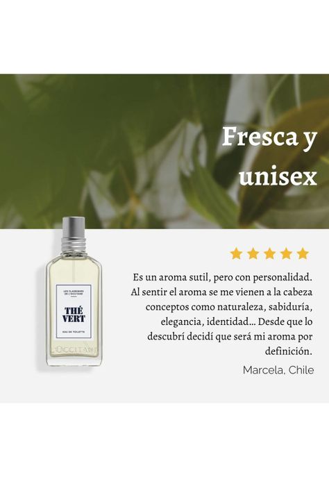 Perfume Unisex Té Verde EDT 100 ml LOccitane-3