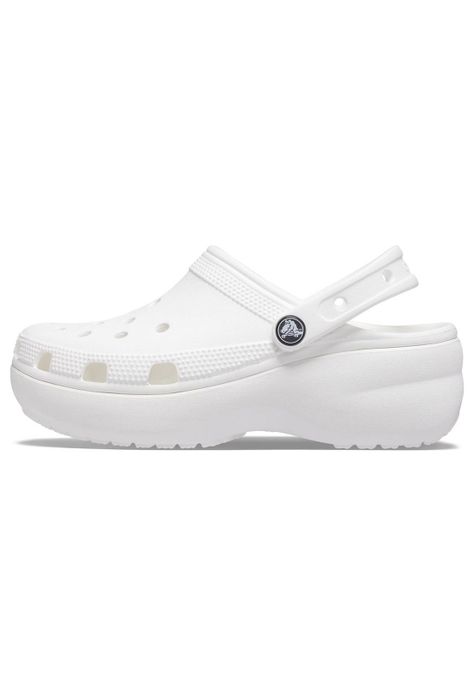 Zueco Crocs Mujer Classic Ptfm Clog Blanco-1