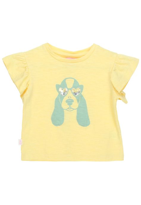 Polera M/C Niña Print Amarillo-0
