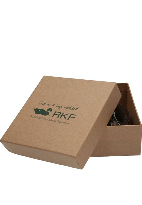 Cinturón Cuero Hombre Rf New Reversible Café-5