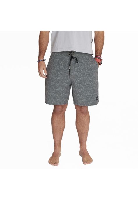 Traje De Baño Boardshort Gris Hombre-0