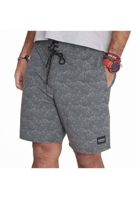 Traje De Baño Boardshort Gris Hombre-3