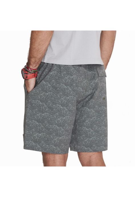 Traje De Baño Boardshort Gris Hombre-4