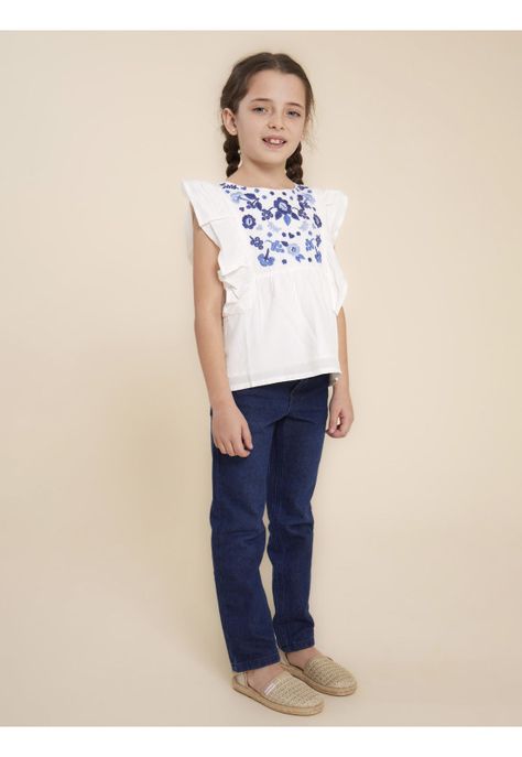 Blusa Niña Lulu Crema-1