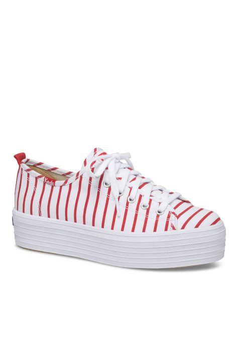 Zapatilla Mujer Triple Up Stripe Blanco/Rojo -1