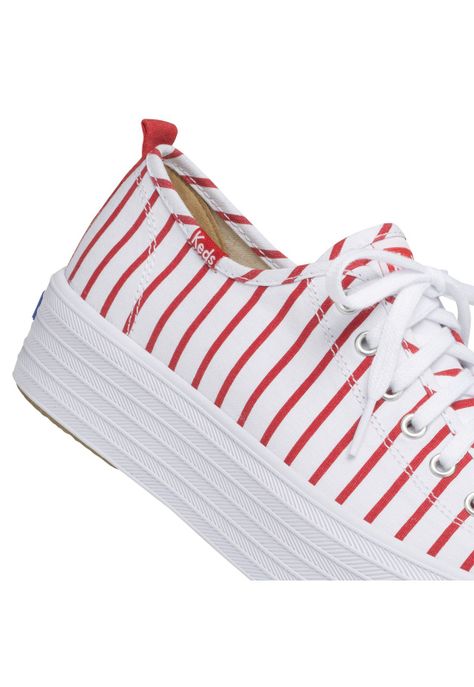 Zapatilla Mujer Triple Up Stripe Blanco/Rojo -4