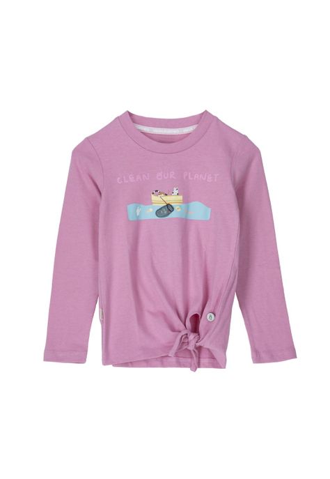 Polera Niña Planet Fucsia-0