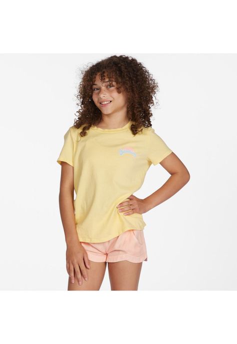 Polera M/C Niña Coconut Island G Tee Amarillo-0