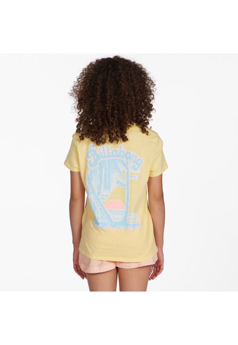 Polera M/C Niña Coconut Island G Tee Amarillo-2