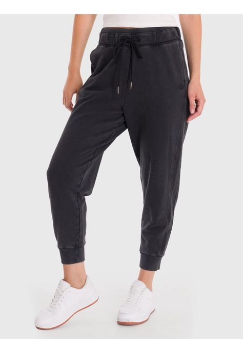Pantalón Buzo Mujer Creta Negro-0