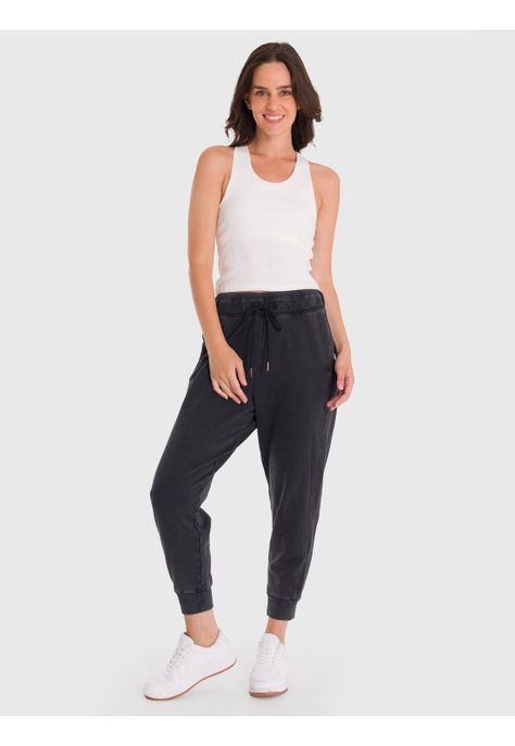 Pantalón Buzo Mujer Creta Negro-4