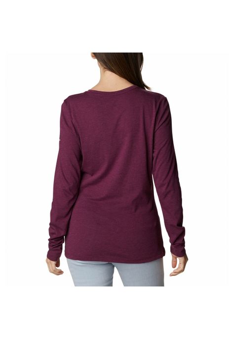Polera M/L Mujer Hidden Haven Ls Tee Rojo-3