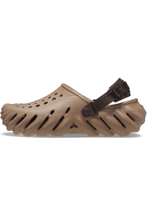Zueco Crocs Hombre Echo Clog Café-1