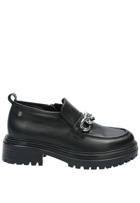 Mocasín Cuero Mujer Kacie Negro-1