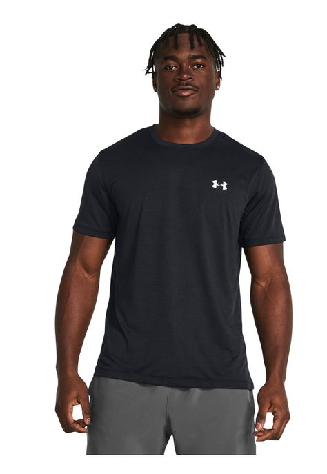 Polera manga corta UA Launch hombre Negro-3
