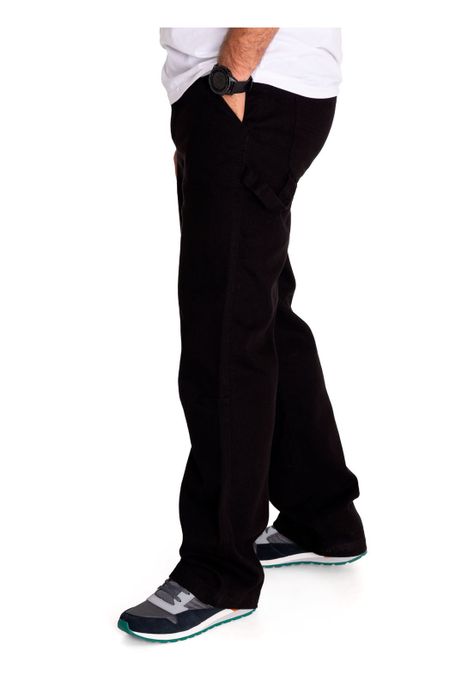 Pantalón Hombre Twill Carpenter Straight Negro-1