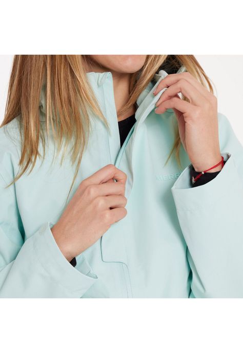 Chaqueta Mujer Salinas Hardshell Celeste-4