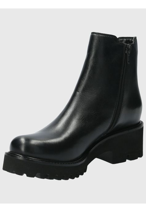 Botín Cuero Mujer Cassia Negro-4