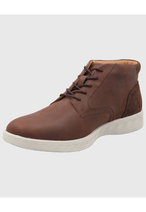Botin Cuero Hombre Spinal City Café-4
