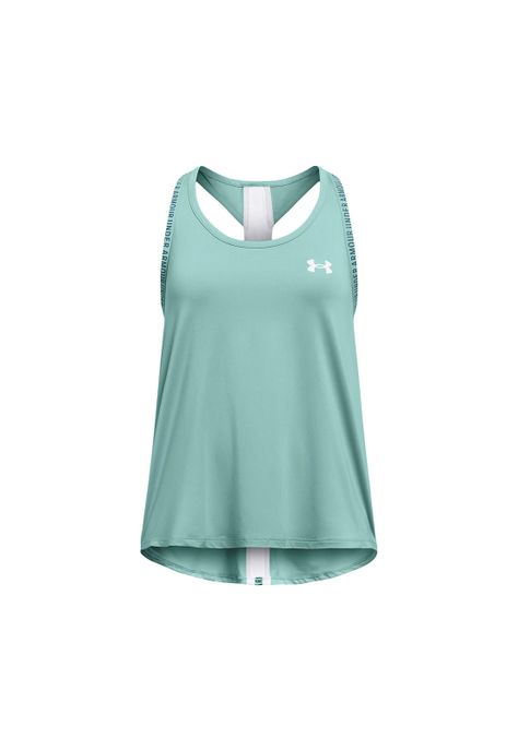 Polera Sin Mangas UA Knockout Niña Verde-0