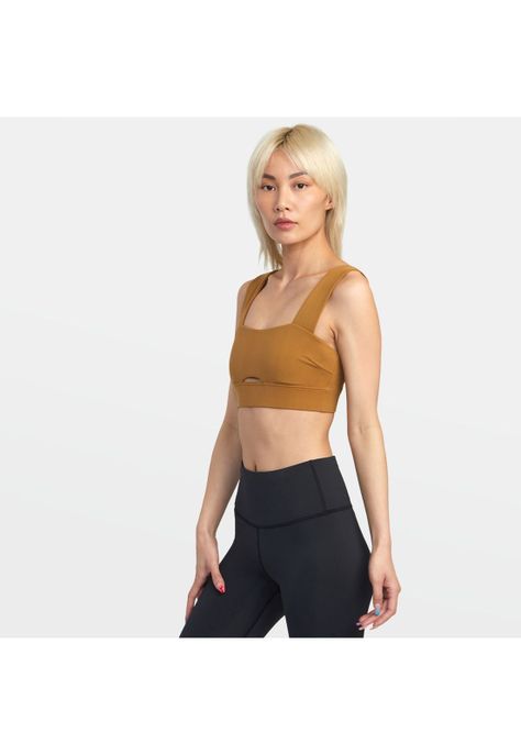 Peto Deportivo Mujer Wide Strap J Tops Mostaza-5
