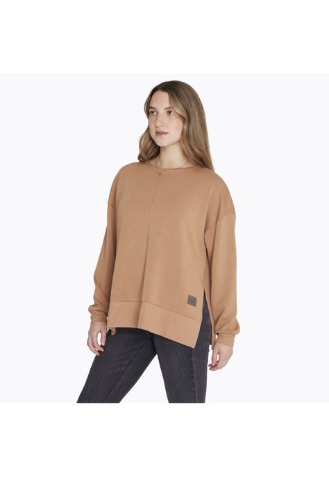 Polerón Crew Neck Sweatshirt Café Mujer-1