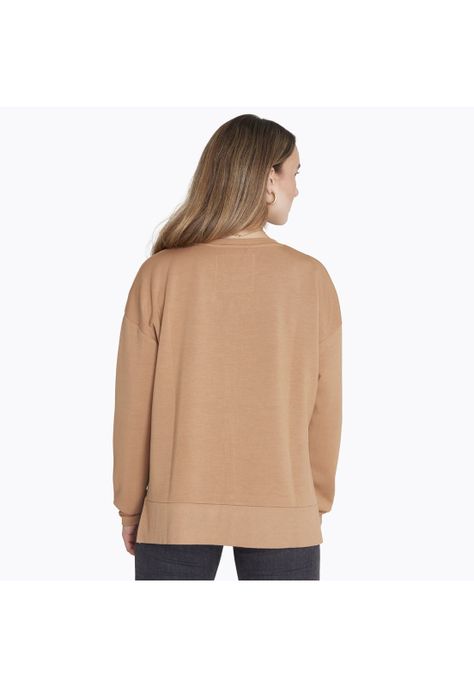 Polerón Crew Neck Sweatshirt Café Mujer-3