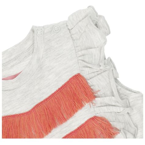 Polera M/C Niña Flecos Gris-2