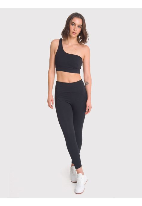 Calza deportiva 7/8 Mujer Ankle Helena Negra-0