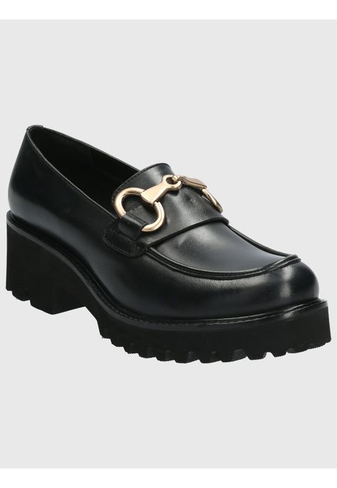 Mocasín Cuero Mujer Lani Negro-0
