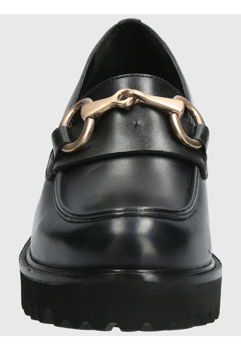 Mocasín Cuero Mujer Lani Negro-3