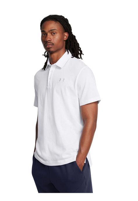 Polo UA Icon para hombre Blanco-3