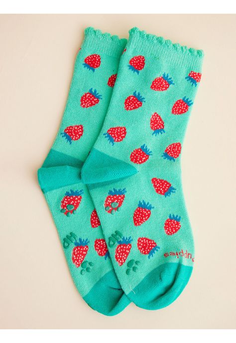 Calcetin Turquesa St Strawberry Niña-0