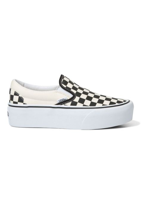 Zapatilla Unisex Slip-On Stackform Checker Black-0