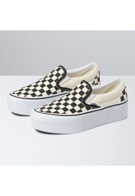 Zapatilla Unisex Slip-On Stackform Checker Black-3