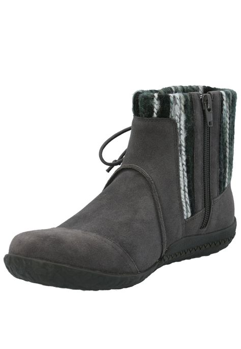 Botín Cuero Mujer Cusia Gris-3