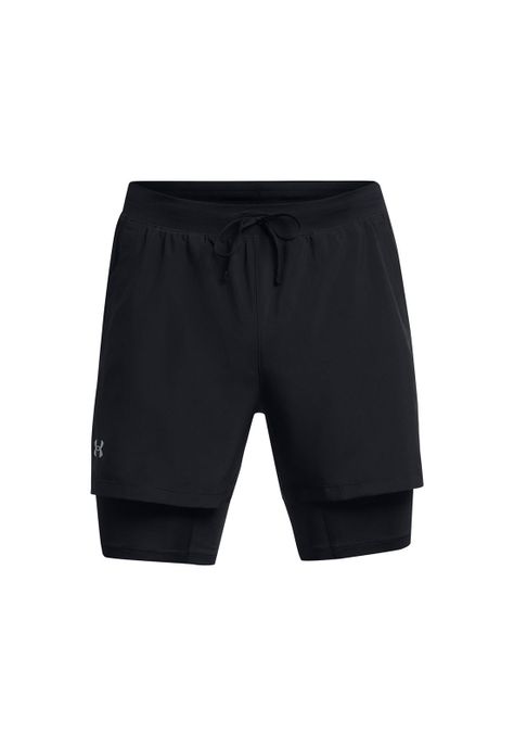 Shorts Launch 2 en 1 de 5" hombre Negro-0