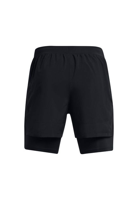 Shorts Launch 2 en 1 de 5" hombre Negro-1