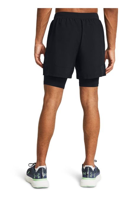 Shorts Launch 2 en 1 de 5" hombre Negro-4