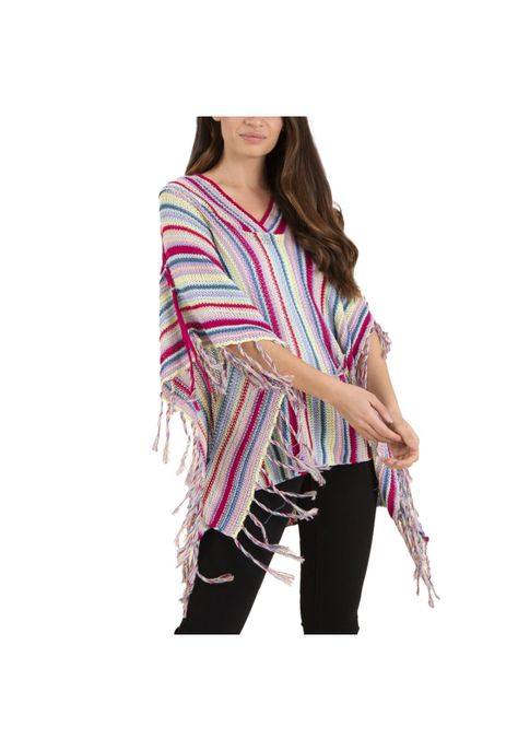 Poncho Mujer Kiribati Morado-0