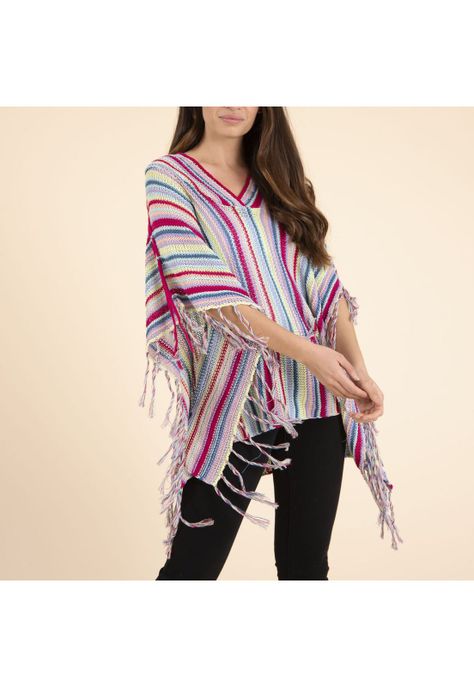 Poncho Mujer Kiribati Morado-1