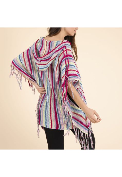 Poncho Mujer Kiribati Morado-3