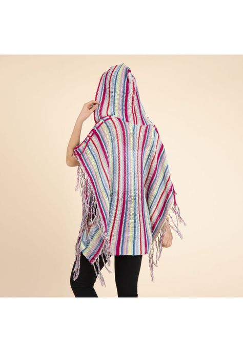 Poncho Mujer Kiribati Morado-4