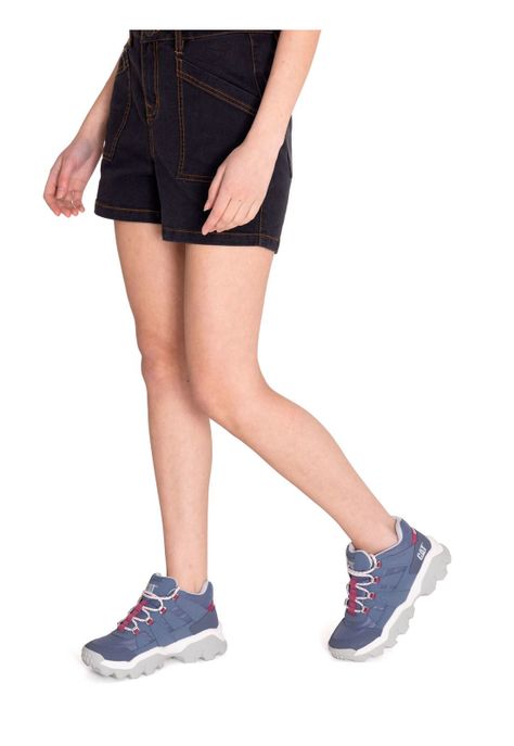 Short Mujer Triblend Stretch Denim Short Gris-1