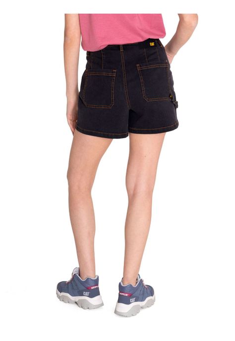 Short Mujer Triblend Stretch Denim Short Gris-3